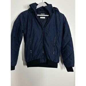 Reima Quilted Hooded Jacket Navy Blue Kids Size 146 US 12 EUC